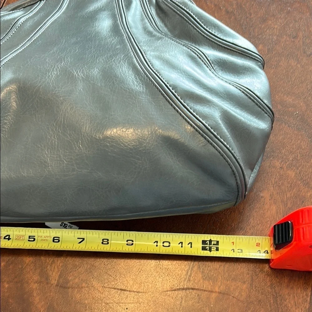 Liz Claiborne Charcoal Gray Faux Leather Clutch